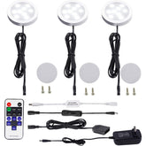 AIBOO 3-pack under-cabinet puck lights kit view for bright counters