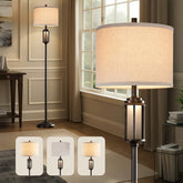 AIEAMPDO farmhouse floor lamp with 4-way switch for versatile living room lighting
