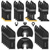 AIFICUT 26pcs oscillating blades for wood, metal, and plastic cutting versatility.