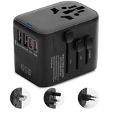 Aigostar 5-in-1 universal travel adapter for worldwide charging independence.