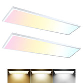 AIKVSXER 2-pack 1x4 LED panel close-up showing ultra-thin profile for seamless ceiling flush mount
