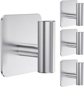Aikzik 4-pack large heavy-duty wall hooks with 26 lb capacity for towels