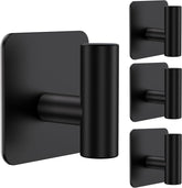 Aikzik 4 pack wall hooks closeup shows strong adhesive hold for towels