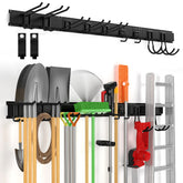 Ailadl wall mount tool rack keeps garage tools neatly organized and accessible