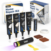 Ailiaili quartz repair kit contents with four color fillers for quick repairs.
