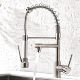 AIMADI contemporary kitchen faucet in brushed nickel finish for durable daily use.