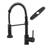 AIMADI matte black kitchen faucet with pull-down sprayer for easy pot filling