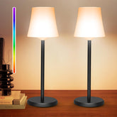 Ainostone cordless table lamp 2-pack on table delivering flexible meal lighting
