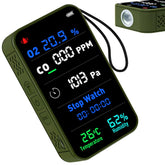 AIRNERGY 7-in-1 detector for travel provides CO monitoring on the go.