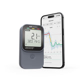 Airthings Corentium Home 2 front view, compact detector for quick radon testing.