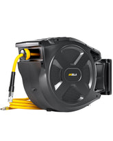 AIRZILLA retractable hose reel with 80 ft reach, ideal for organized workshops.