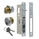 AIsecure storefront door lock silver – front view for durable aluminum storefront security.