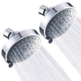 AISOSO shower head 2pcs chrome finish with a 4.1 inch panel for powerful spray