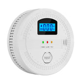 AITecSecLfe smoke and CO detector front view with LCD display for real-time readings