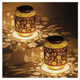 AITENISEN hummingbirds solar lantern with gold finish lights up gardens for cozy evenings