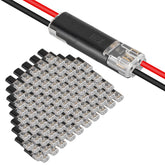 AITRIP double-wire connector close-up showing quick plug-in capability for LED strips