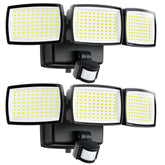 AIXPI battery powered motion sensor outdoor lights 2-pack illuminate entryways wirelessly