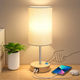 AKASUKI table lamp with LED bulb included for immediate, energy-efficient bedside lighting.