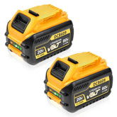 AKELOR DeWalt 12.0Ah battery pack, front view, high-capacity power