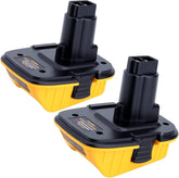 Akkopower DCA1820 adapter closeup showing seamless Dewalt 18V to 20V conversion for extended tool compatibility.