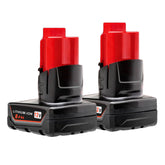 Akkopower Milwaukee M12 8Ah battery pack ready for cordless tools.