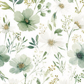 Akodm sage green floral wallpaper roll shows seamless pattern for a calm accent wall