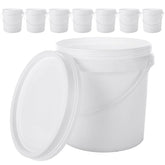 AKOLAFE 8-pack paint buckets with lids and handles for easy organization