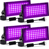 Akpgf 4 Pack 50W blacklight front view for compact indoor glow parties.