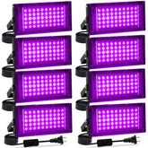 Akpgf 50W black light flood brightens glow parties with safe UV light
