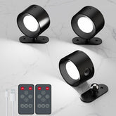 AKSDA 3Pack battery wall sconce front view for cordless bedroom lighting