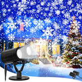 AKSDA Snowflake Projector Dual-Head creates a sparkling holiday yard display.