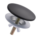 ALEASHA kitchen sink hole cover front view hides holes with a sleek matte black finish.