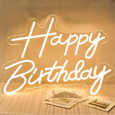 ALENEY Happy Birthday neon sign backdrop for festive photos