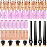 Alffun TIG back cap set enhances torch stability and arc control.