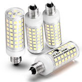 ALIDE JDE11 LED bulb front view showing daylight brightness for chandeliers