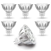 ALIDE MR16 7W LED bulb on white background, ready for easy replacement.