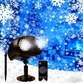 Alinkey dual-head Christmas projector lights for vibrant snowflake projections in the yard.