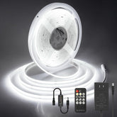 ALITOVE COB LED strip density close-up showing uniform glow for seamless lighting.
