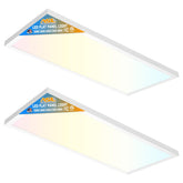 Allsmartlife 1x2ft LED panel front view, slim flush-mount design for bright spaces