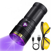 ALONEFIRE SV84 UV flashlight highlights pet urine for easy detection