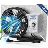 ALORAIR 540 CFM crawlspace vent fan reduces humidity in damp spaces.