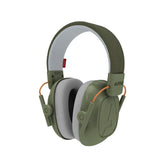 Alpine Muffy Kids green headphones worn for hearing protection at a loud event