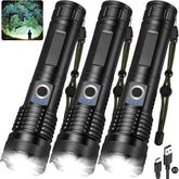 ALSTU flashlight 3-pack with wide beam, ideal for camping and emergencies.