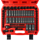 ALWORKKIT 3/8 drive socket set in case for quick access during projects