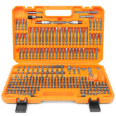 Amartisan 258-piece set in orange case for organized DIY screwdriving tasks