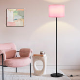 Ambimall 60inch floor lamp with pink shade in a living room.