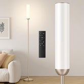 Ambimall LED floor lamp with remote control for effortless brightness adjustments.