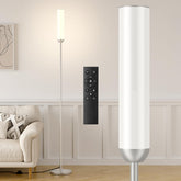 Ambimall LED Floor Lamp with remote control for effortless lighting adjustment.