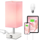 Ambimall touch-control lamp with pink shade, adjustable brightness.