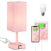 Ambimall touch-control table lamp with bedside USB charging.
